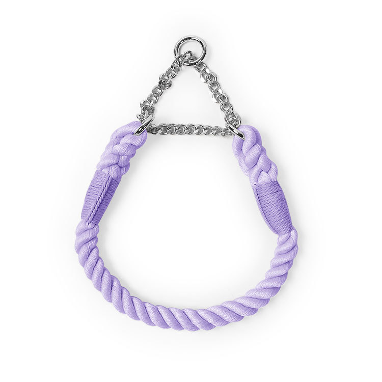 Gradient Rope & Chain Martingale Collar, Braided Cotton