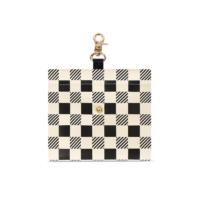Checkerboard Training Treat Pouch with Snap Clip