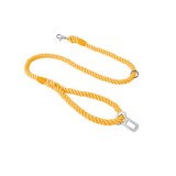 Road Trip All-in-One Rope Lead with Seatbelt Clip - Bright Orange