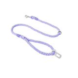 Road Trip All-in-One Rope Lead with Seatbelt Clip - Violet