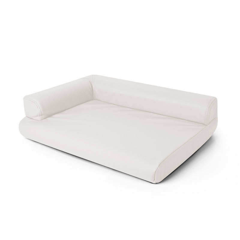 Leather Waterproof Bed for Small Dogs - Minimal Grey