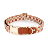 Nylon Collar in Blue for Medium to Large Dogs - Tan