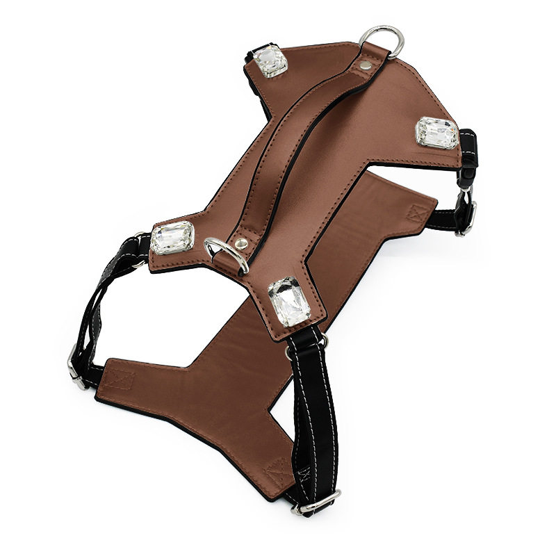Leather Harness in Blush - Tan