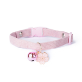Meadow Bell Collar with Flower Charm for Cats & Small Dogs - Blush