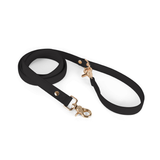 Blush Pink Bow Lead & Double-Clip Lead Set - Black