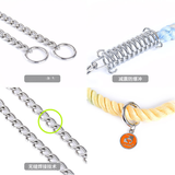 Rainbow Rope Lead with Chain Slip Collar - view 4