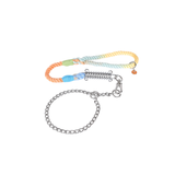 Rainbow Rope Lead with Chain Slip Collar - view 5