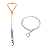 Rainbow Rope Lead with Chain Slip Collar - view 6