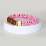 Leather Collar in Black - Blush