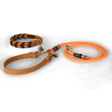 Harvest Fishtail Collar & Rope Lead Set, Hand-Braided Leather - view 4