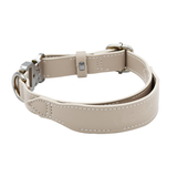 Camel Vegan Leather Collar Walk Set - Ivory