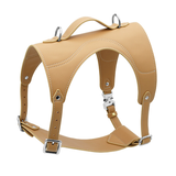 Camel Vegan Leather Harness Walk Set - Apricot