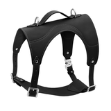 Camel Vegan Leather Harness Walk Set - Black