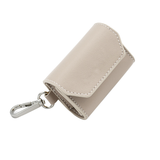 Camel Vegan Leather Poop Bag Holder Walk Set - Ivory