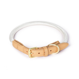 Rolled Cream Cord Collar - White