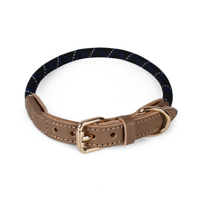 Teal Reflective Rope Double Collar