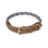 Teal Reflective Rope Double Collar - Grey