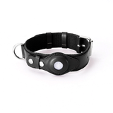 Cushioned Tracker Collar with D-Ring, Fits AirTag - Jet Black