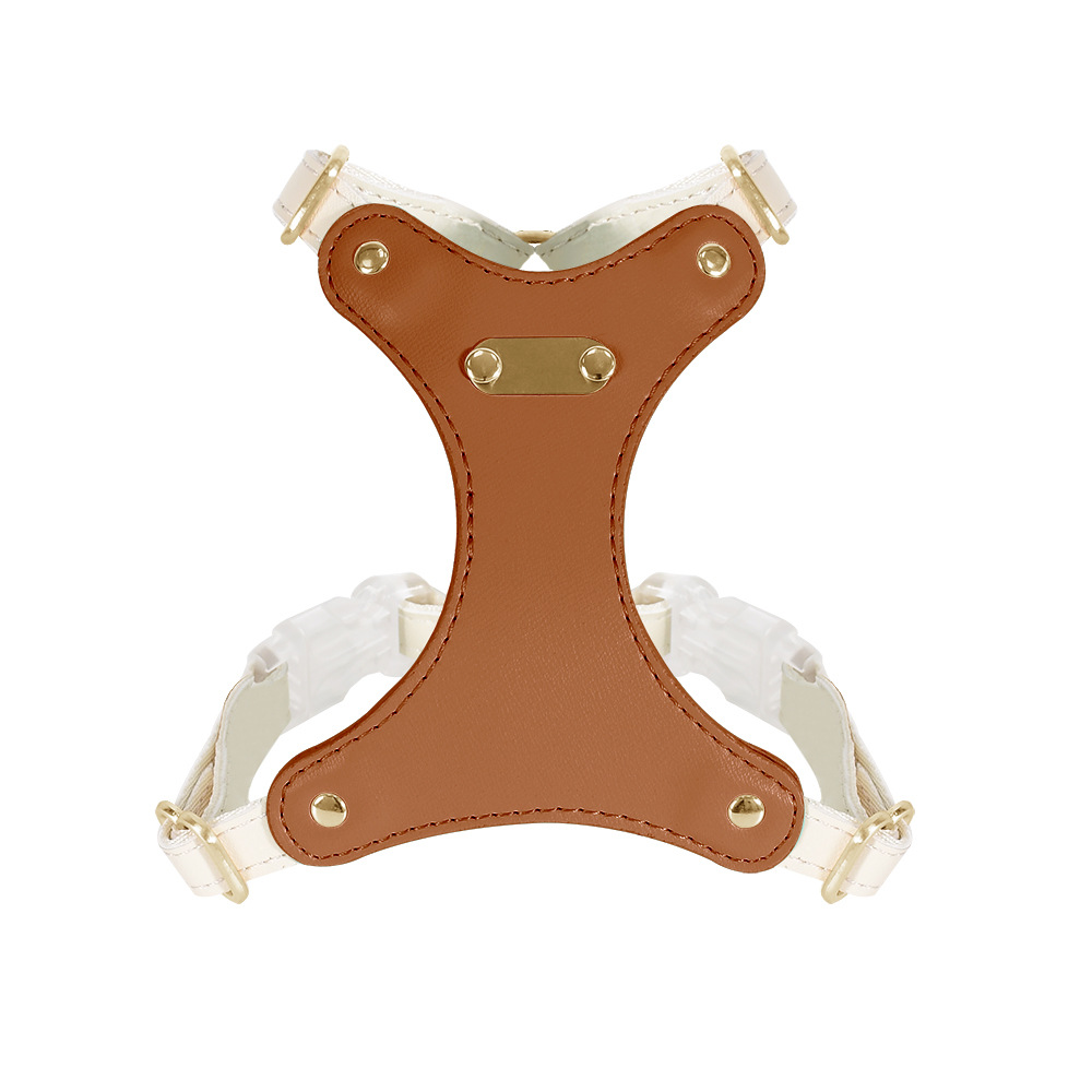 Leather Harness in Brights for Small Dogs - Tan