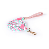 Sorbet Ombre Cotton Rope Lead, Blush Handle - Cherry Blossom