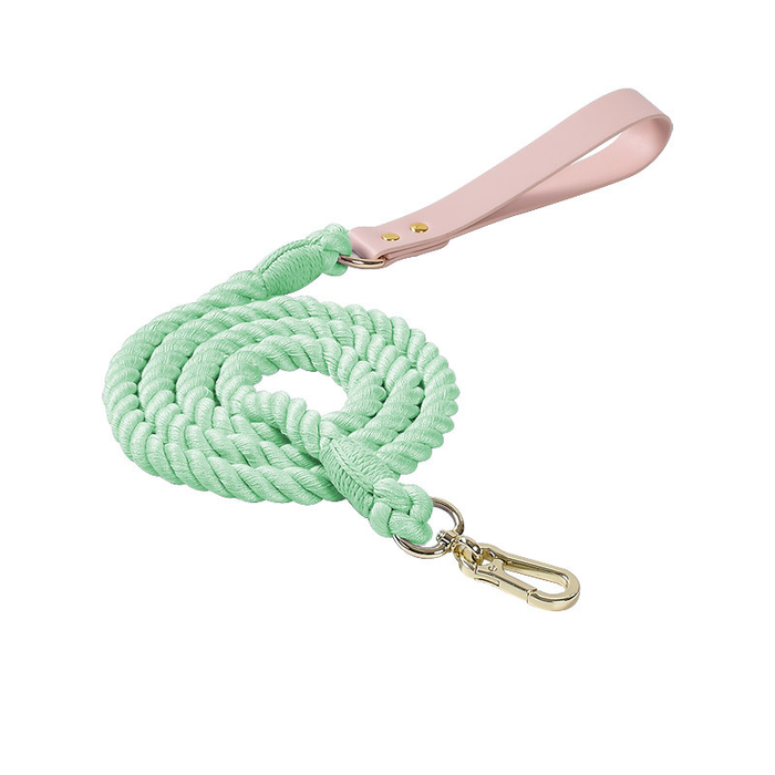 Sorbet Ombre Cotton Rope Lead, Blush Handle