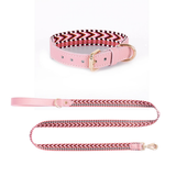 Arrowhead Webbing Set, Genuine Leather Trim - Blush