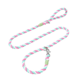 Mint Hand-Braided Cotton Rope Slip Lead - Cherry Blossom