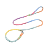 Mint Hand-Braided Cotton Rope Slip Lead - Macaron
