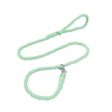 Mint Hand-Braided Cotton Rope Slip Lead - Mint