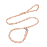Mint Hand-Braided Cotton Rope Slip Lead - Powder Pink