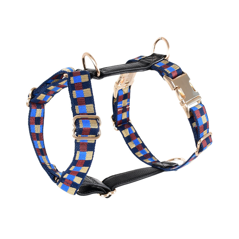Leather Harness in Blue