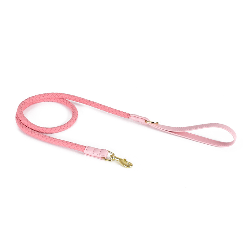 Macaron Braided Lead in Soft Vegan Suede