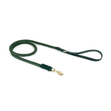 Macaron Braided Lead in Soft Vegan Suede - Forest