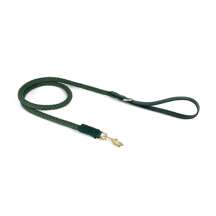 Macaron Braided Lead in Soft Vegan Suede
