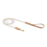 Macaron Braided Lead in Soft Vegan Suede - Ivory