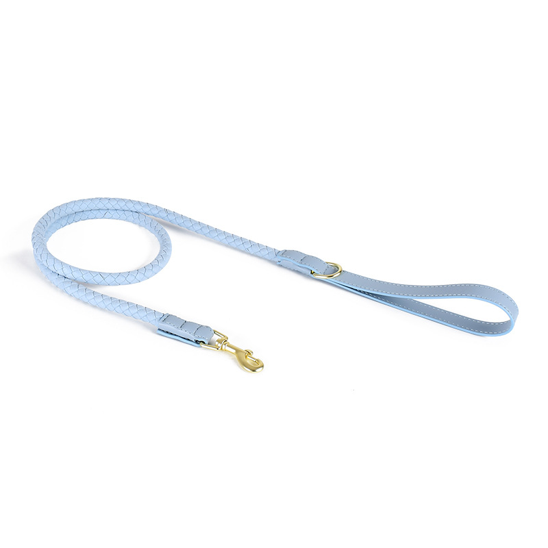 Macaron Braided Lead in Soft Vegan Suede