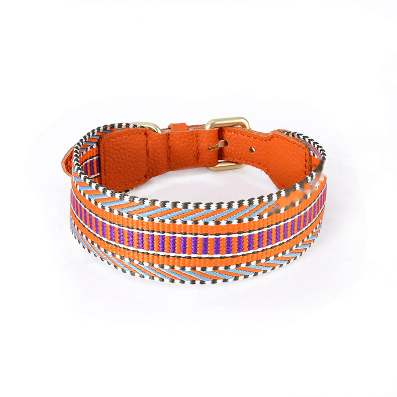 Festival Stripe Woven Band Collar