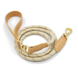 Sand Fleck Rope Lead with Tan Trim - Apricot