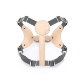 Two-Tone No-Choke Harness & Lead Set in Navy - Silver Grey