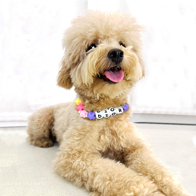 Star & Heart Silicone Bead Name Collar - view 2