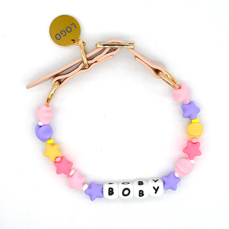 Star & Heart Silicone Bead Name Collar - view 5