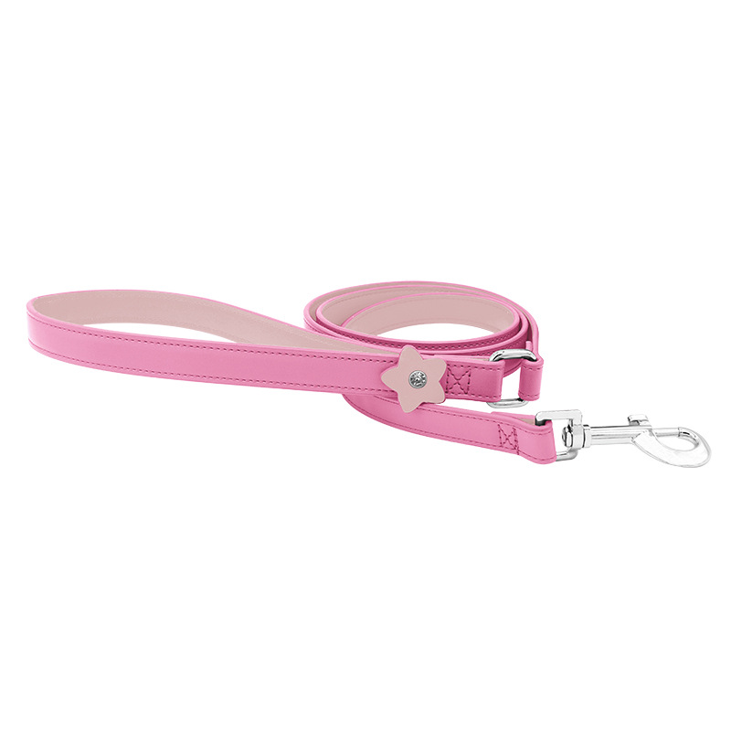 Star Charm Lead in Two-Tone Vegan Leather