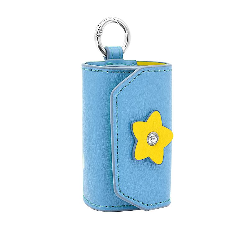 Star Charm Poop Bag Holder in Green - Blue