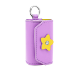 Star Charm Vegan Leather Walk Set for Cats & Small Dogs Poop Bag Holder - Violet
