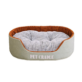 Sage Cradle Oval Bed with Shaggy Plush Lining - view 5
