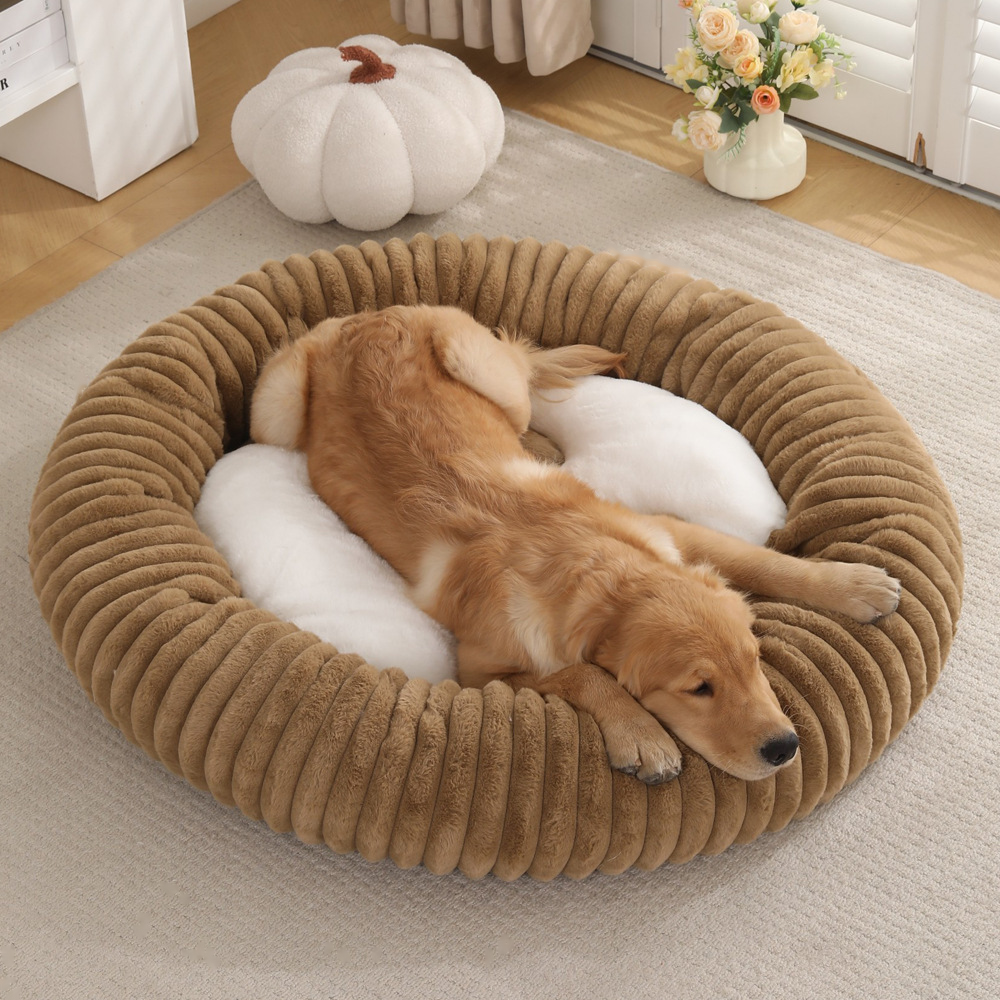 Channel Rib Round Donut Bed in Soft Plush - view 2