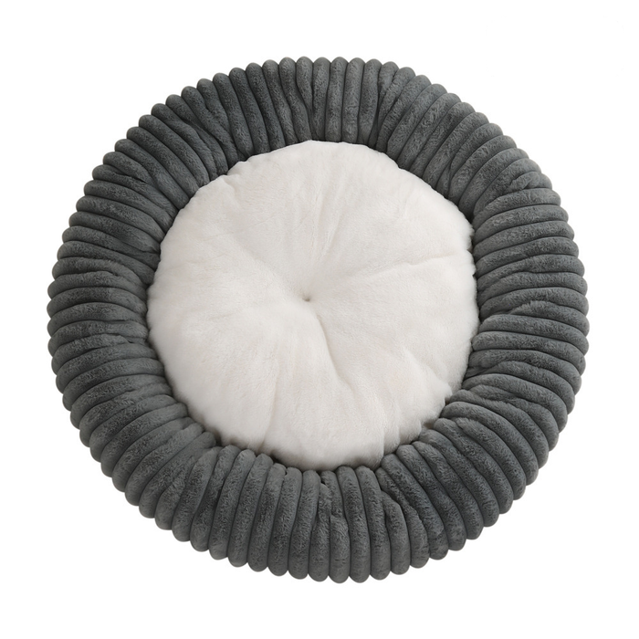Channel Rib Round Donut Bed in Soft Plush