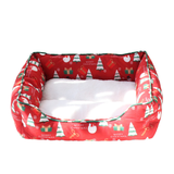Yuletide Christmas Bolster Pet Bed with Plush Cushion - view 5