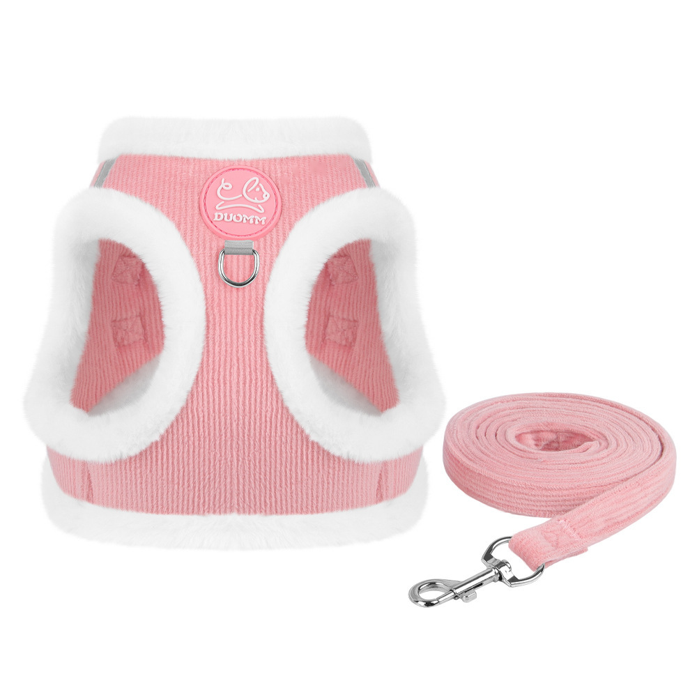 Powder Blue Fleece Step-In Harness & Lead Set