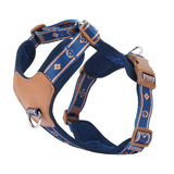 Reflective Breathable Harness & Lead Set for Small Dogs - Navy